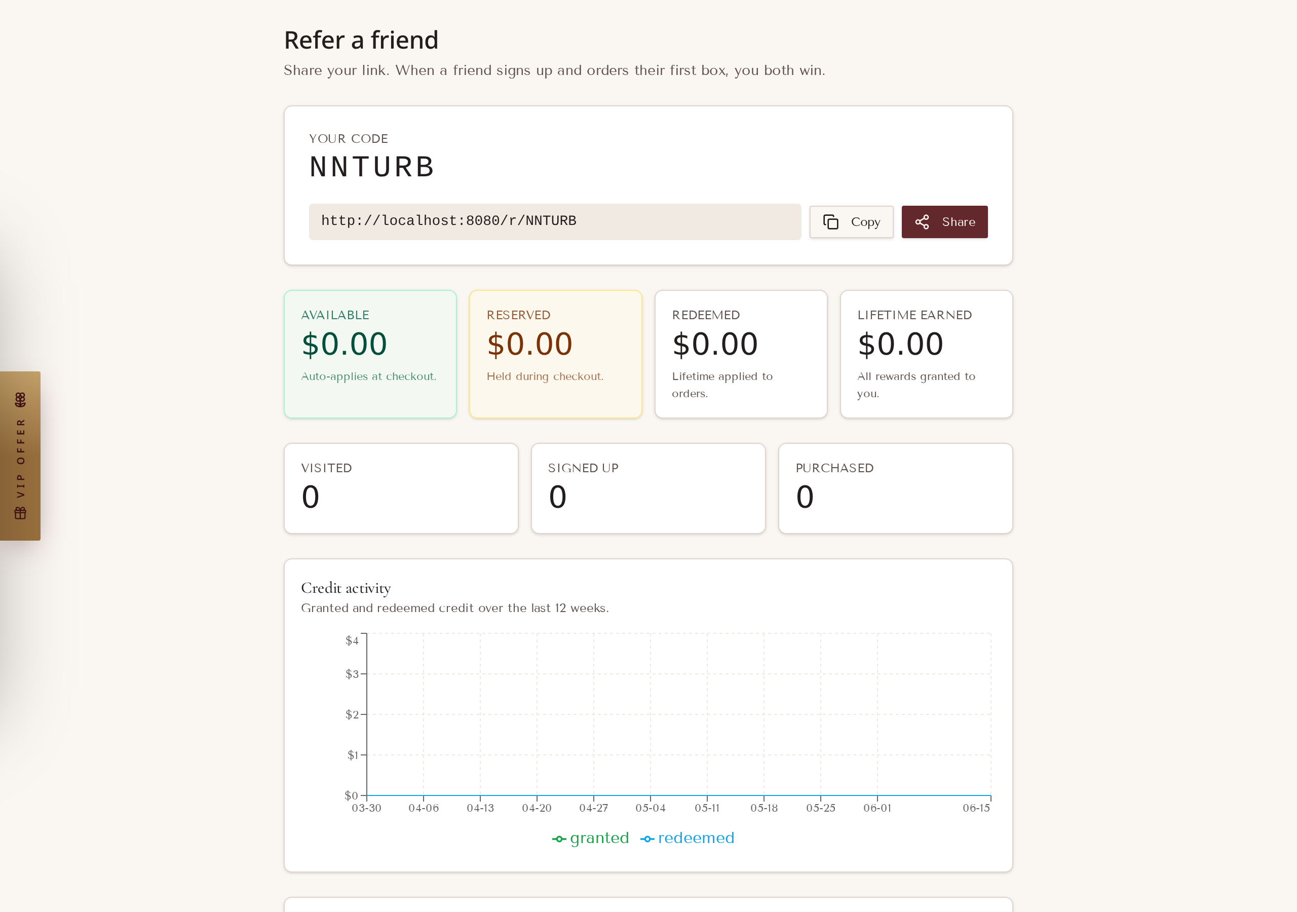 6. Refer a friend, earn credits