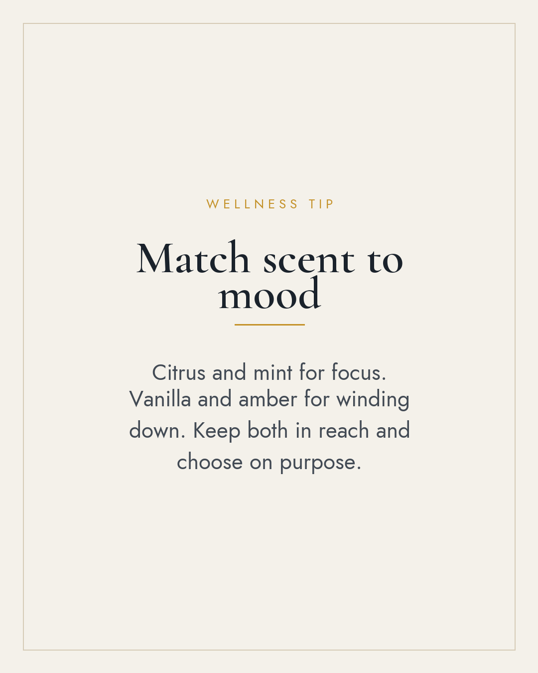 Scent changes the room before you do slide 3