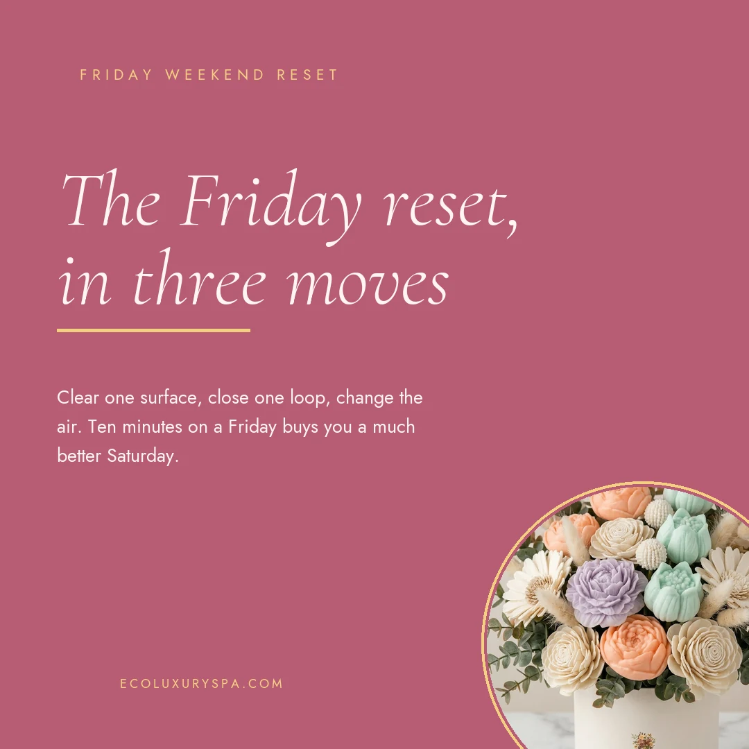 The Friday reset, in three moves