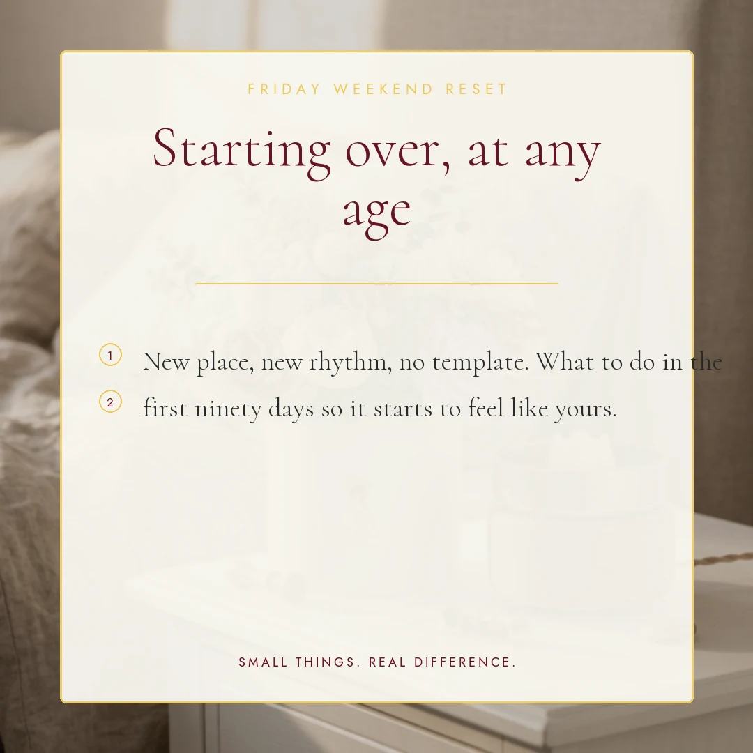 Starting over, at any age