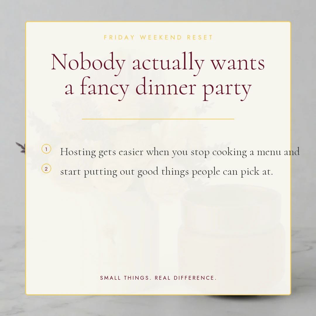 Nobody actually wants a fancy dinner party
