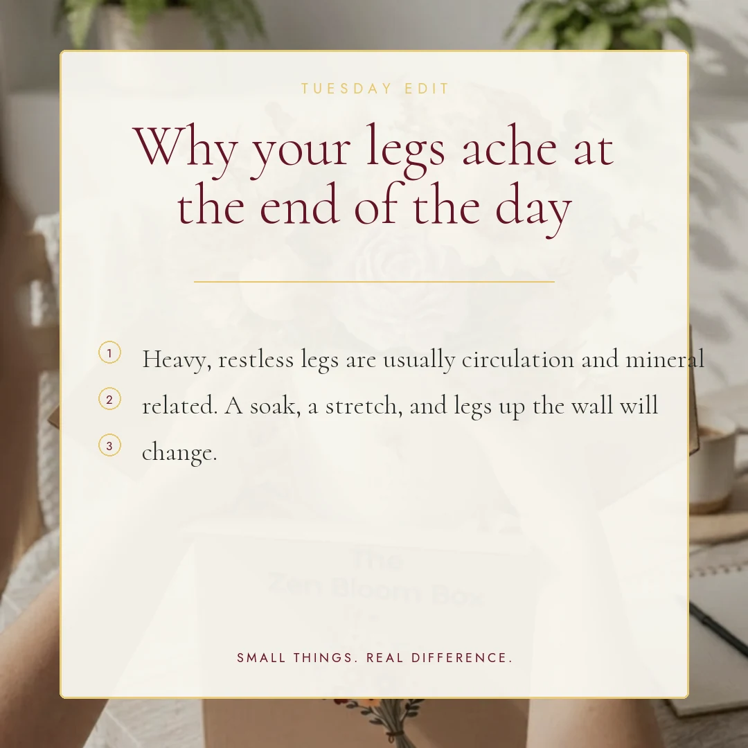 Why your legs ache at the end of the day