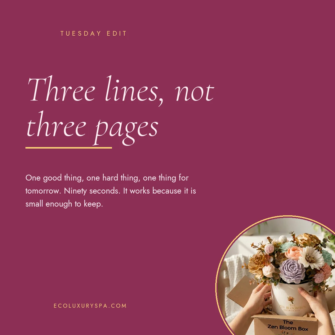 Three lines, not three pages
