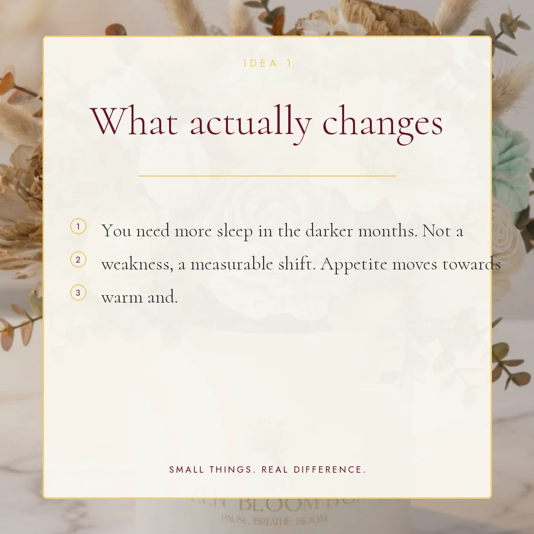 Changing seasons, changing routine slide 2