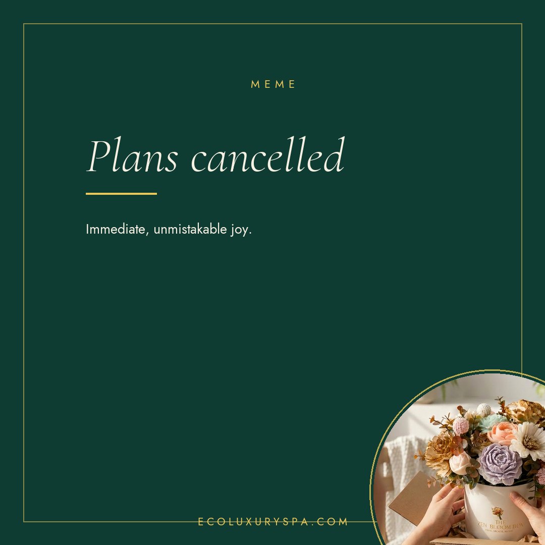 She doesn't happy dance when plans get cancelled? Don't know her.