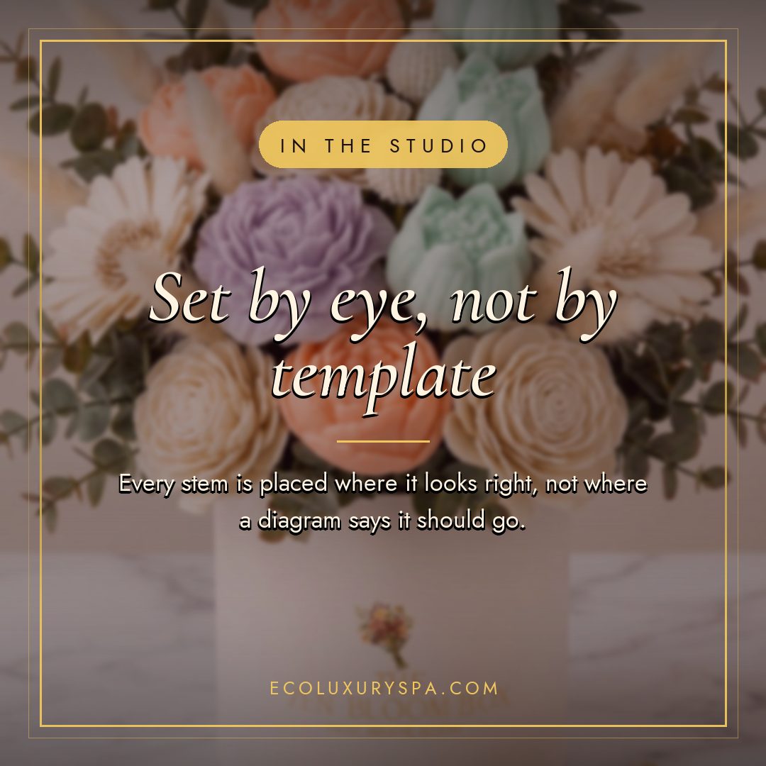 The height of each bloom is set by eye