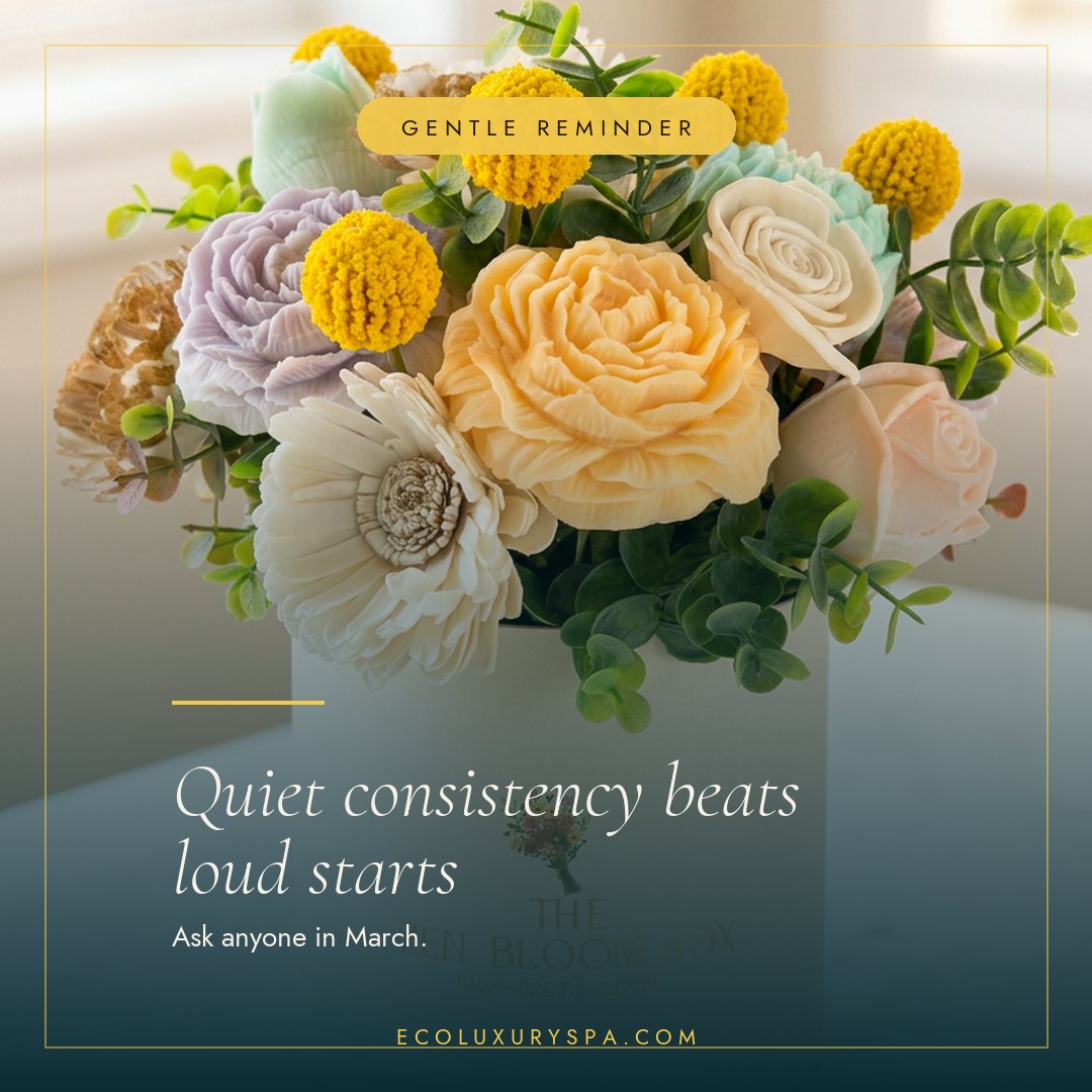 Quiet consistency beats loud starts.
