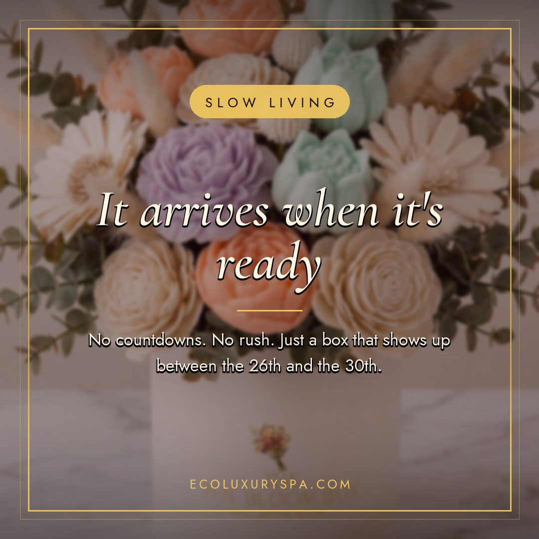 It arrives when it's ready